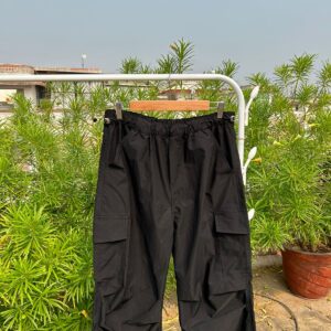 black parachute pants