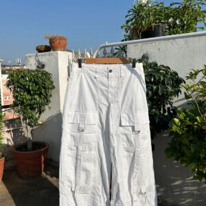 white cotton cargo