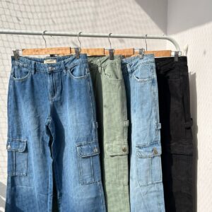 UNISEX DENIM CARGO PANTS