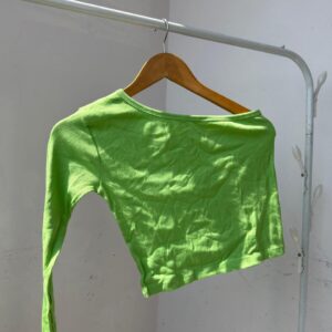 GREEN ONE SHOULDER TOP