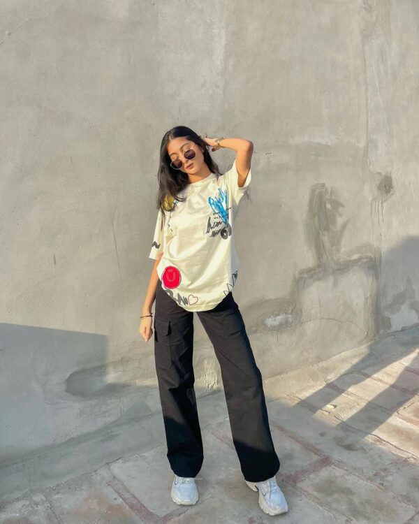 BLACK 6 POCKET CARGO PANTS UNISEX