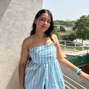 POPPY TUBE TOP IN SKY BLUE