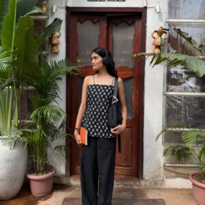 LINEN BLEND TROUSERS