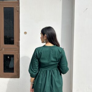 Sidra peplum desi top in emerald green