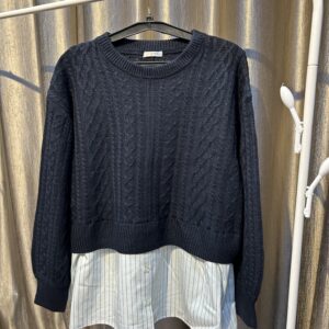 Sweater with attach shirt