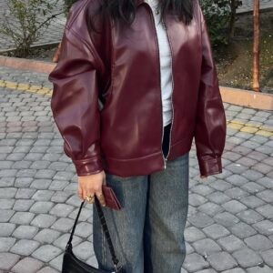 Cherry coke leather jacket unisex