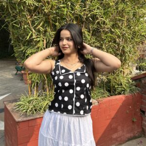 Blair polka dot lace top